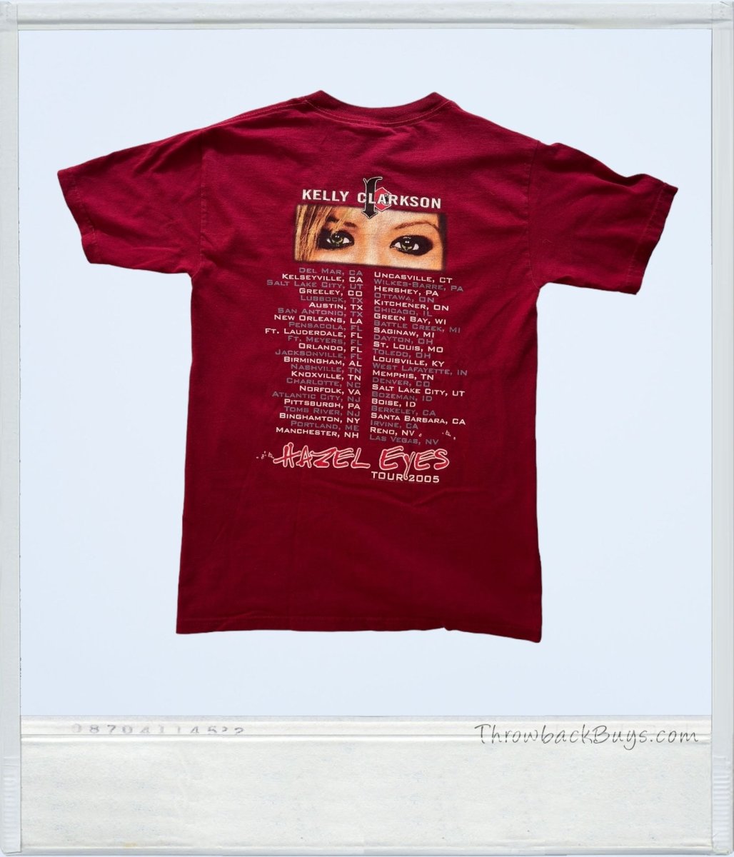 2005 - Kelly Clarkson Hazel Eyes Tour Concer T-Shirt - T-Shirts - ThrowbackBuys - ThrowbackBuys