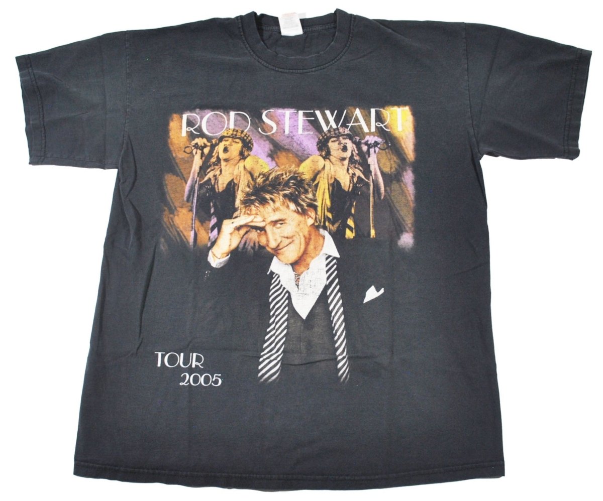 2005 - Rod Stewart: Tour T-Shirt - Medium - T-Shirts - ThrowbackBuys -Yesterday's Attic