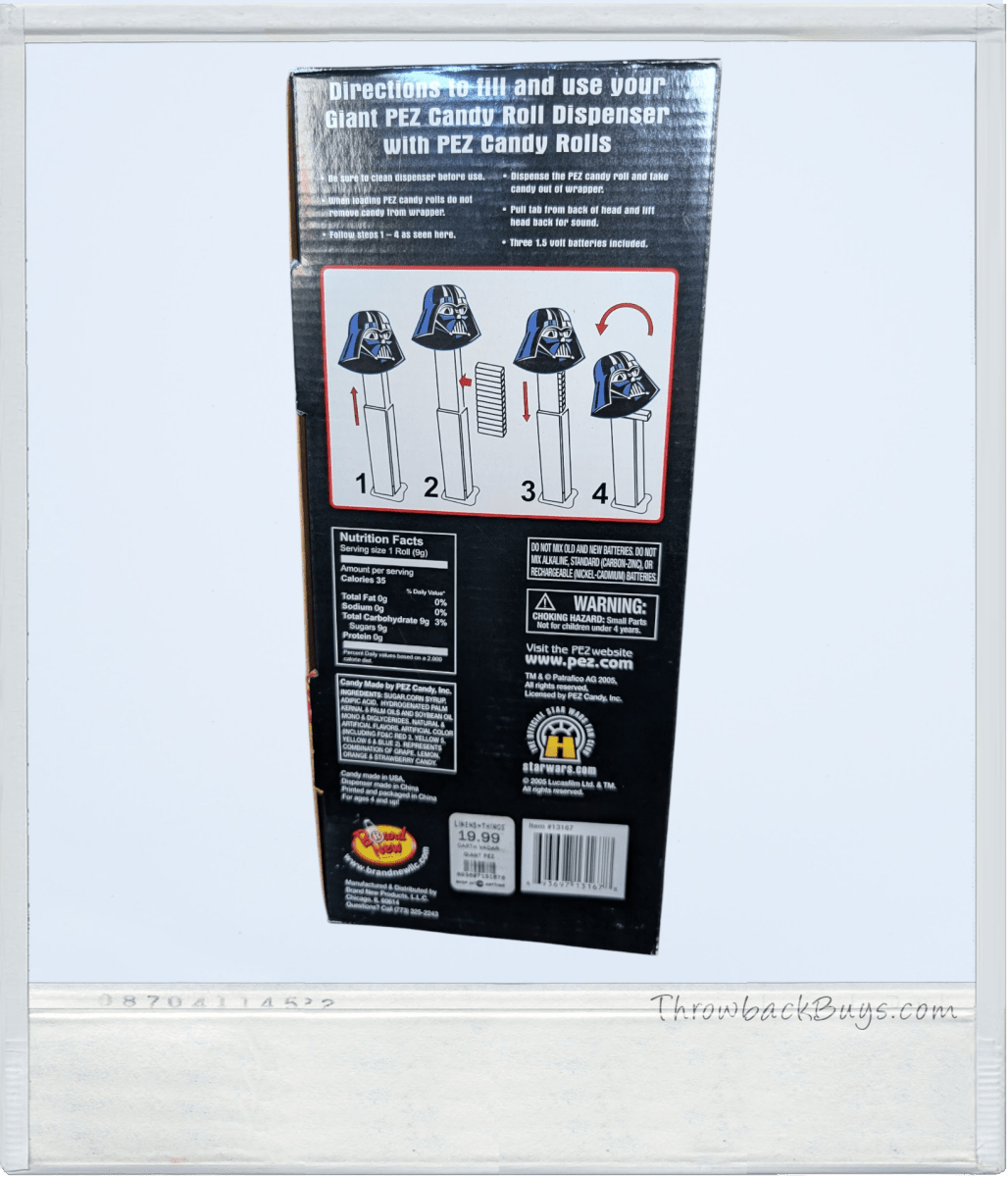 2005 - Star Wars: Darth Vader - Giant (over 12") Pez Candy Roll Dispenser - Action Figures & Collectibles - ThrowbackBuys - Slaqr Retro Gaming & Collectibles