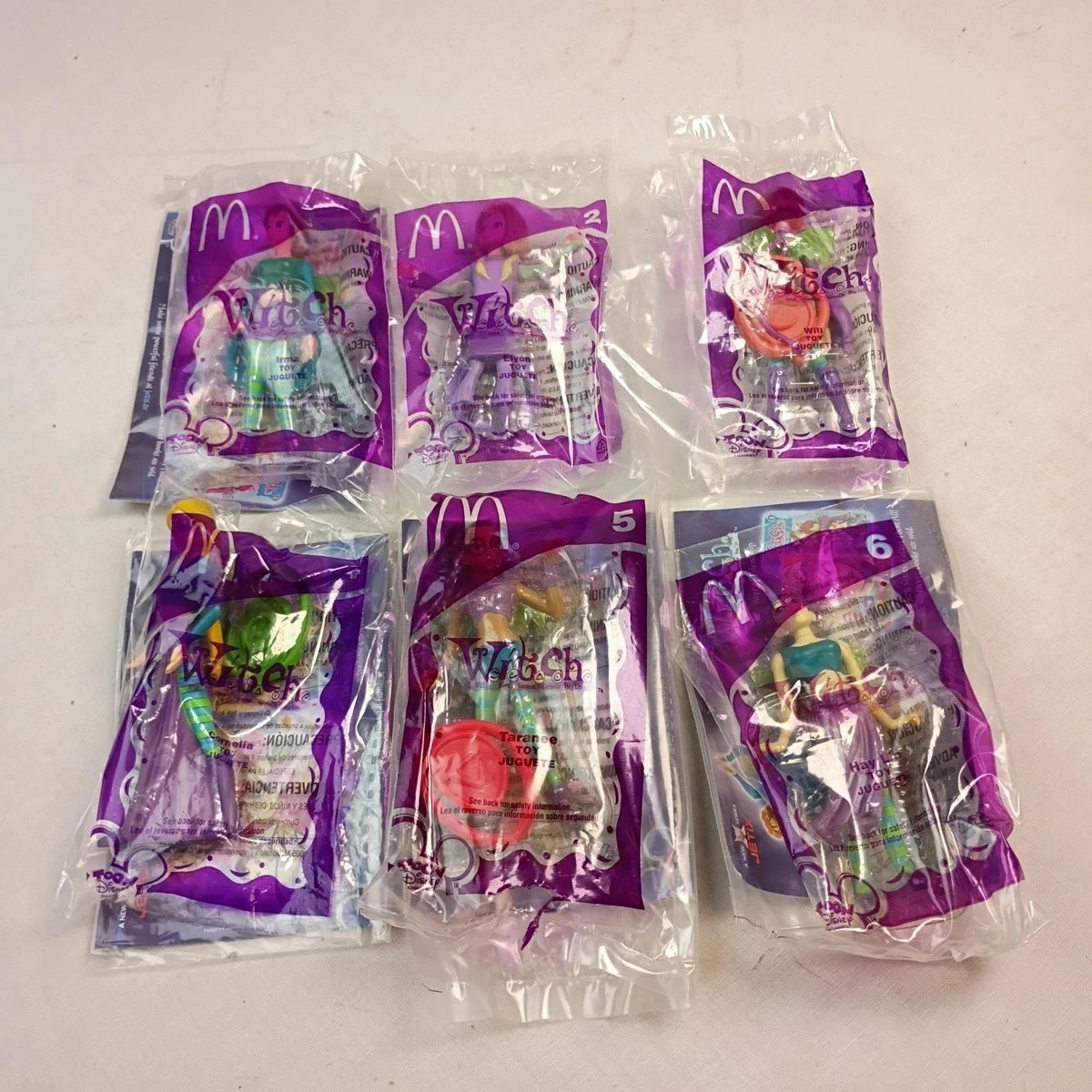 2005 – W.I.T.C.H. McDonald’s Happy Meal Toys (Complete Set of 6, With Bags)