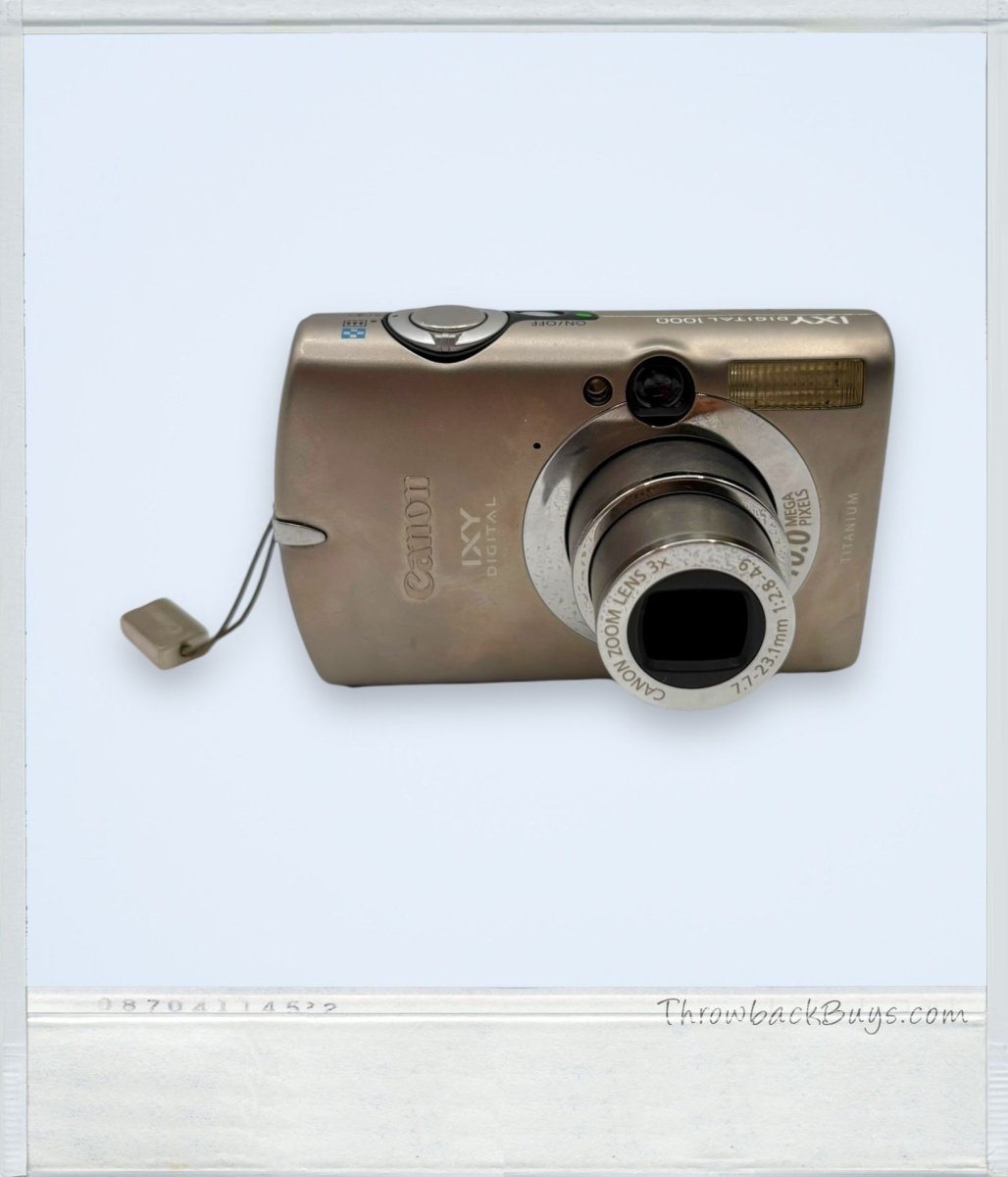2006 – Canon IXY Digital 1000 Titanium 10MP Point & Shoot Camera w/Case - Digital Cameras - ThrowbackBuys - ThrowbackBuys