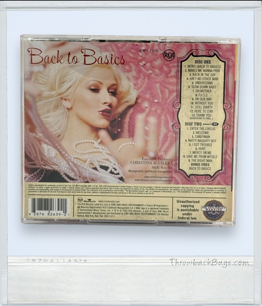 2006 - Christina Aguilera: Back to Basics CD - CDs - ThrowbackBuys - ThrowbackBuys