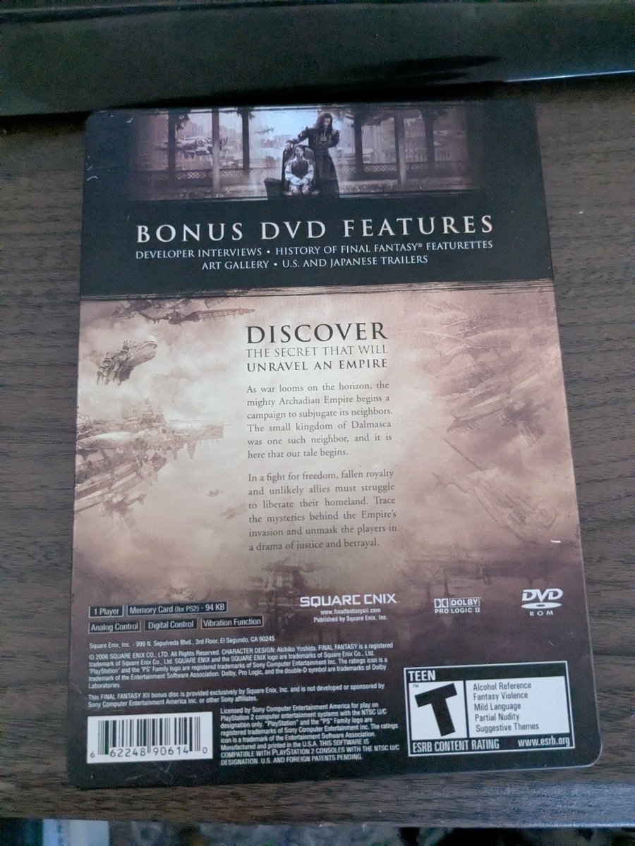 2006 Final Fantasy XII Collector's Edition PS2 Game - Video Games - ThrowbackBuys - Furby Queen
