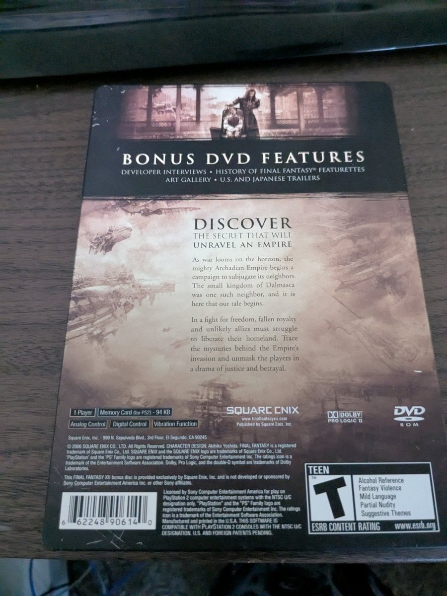 2006 Final Fantasy XII Collector's Edition PS2 Game - Video Games - ThrowbackBuys - Furby Queen