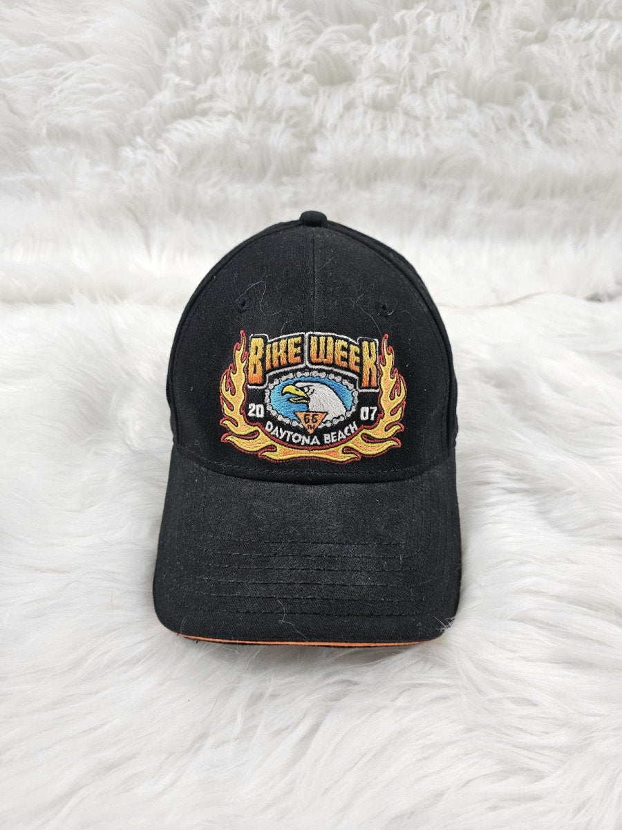 2007 Fire Eagle 66 Daytona Beach Florida Bike Week Adjustable Black Hat - Hats - ThrowbackBuys - The Thrifty Gypsyy Shop