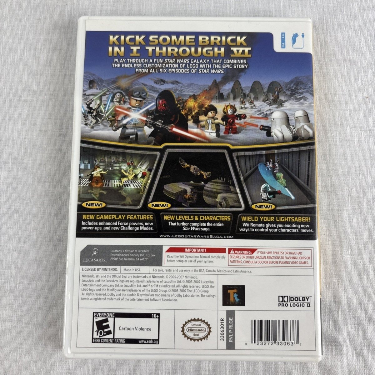 2007 – Nintendo Wii: Star Wars Game Bundle – LEGO Complete Saga & The Force Unleashed - Video Games - ThrowbackBuys - ResellerDoor