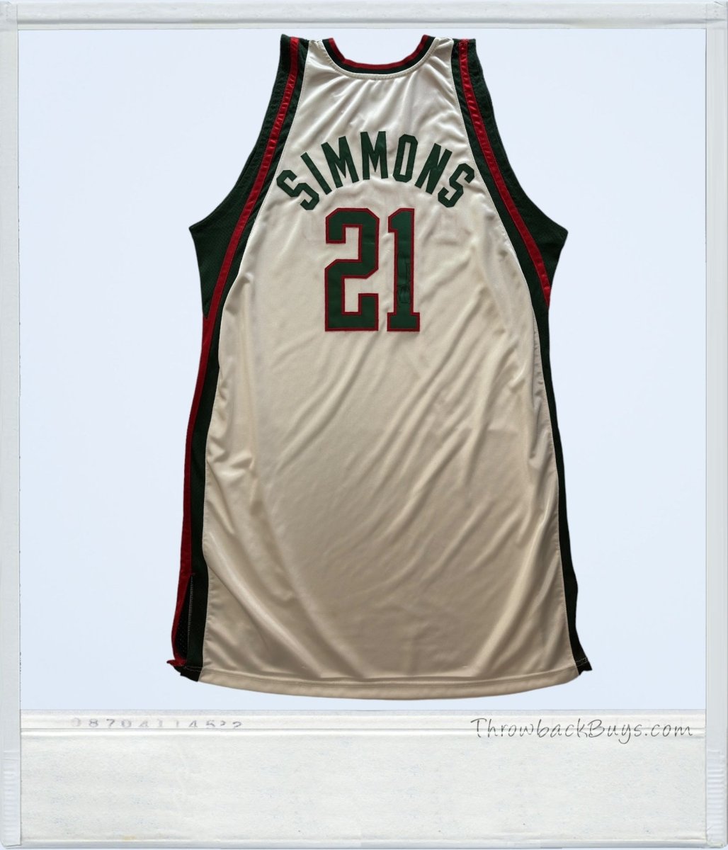 2007 - Offical Milwaukee Bucks Bobby Simmons 21 Autographed Jersey White - Jerseys - ThrowbackBuys - ThrowbackBuys