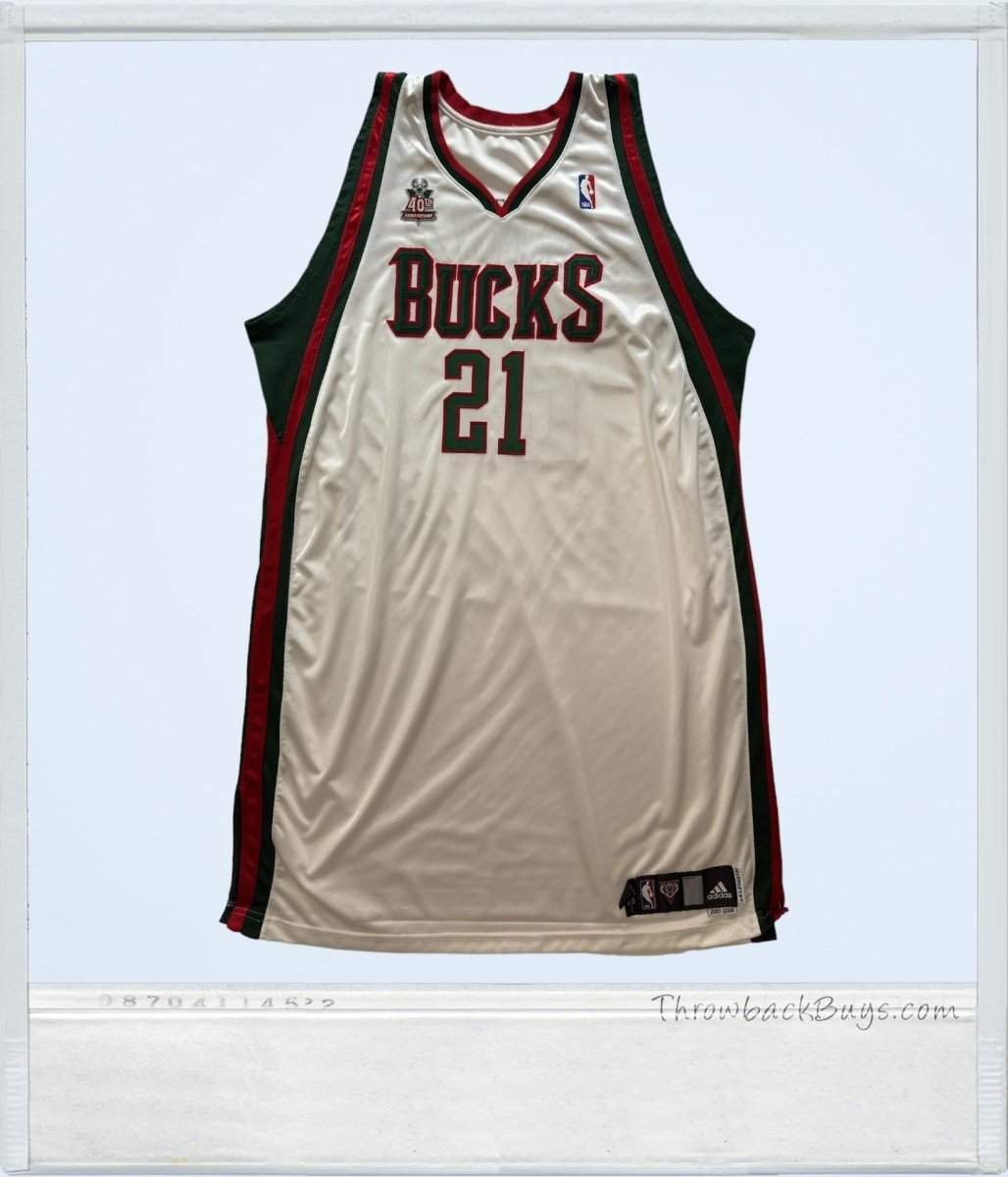 2007 - Offical Milwaukee Bucks Bobby Simmons 21 Autographed Jersey White - Jerseys - ThrowbackBuys - ThrowbackBuys