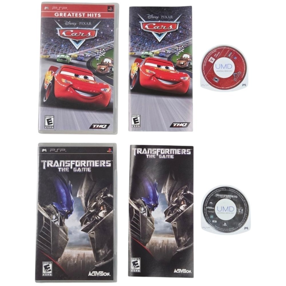2007 – Sony PSP: Transformers The Game and Disney Pixar Cars Bundle - Video Games - ThrowbackBuys - A N E 1 Stop Shop