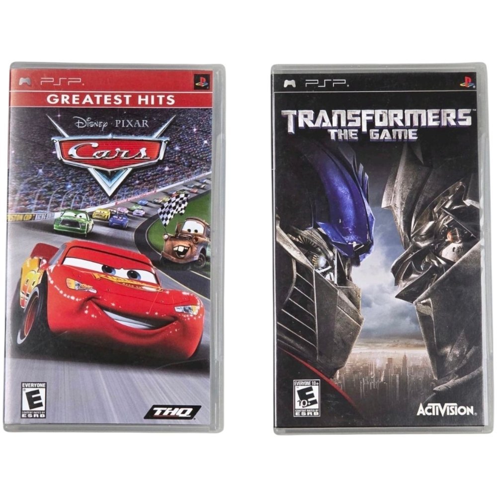 2007 – Sony PSP: Transformers The Game and Disney Pixar Cars Bundle - Video Games - ThrowbackBuys - A N E 1 Stop Shop