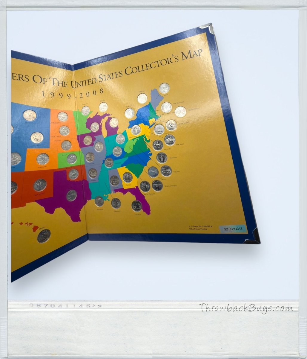 2008 - First State Quarters of the United States Collector's Map Complete Set - Collectible Coins - ThrowbackBuys - ThrowbackBuys