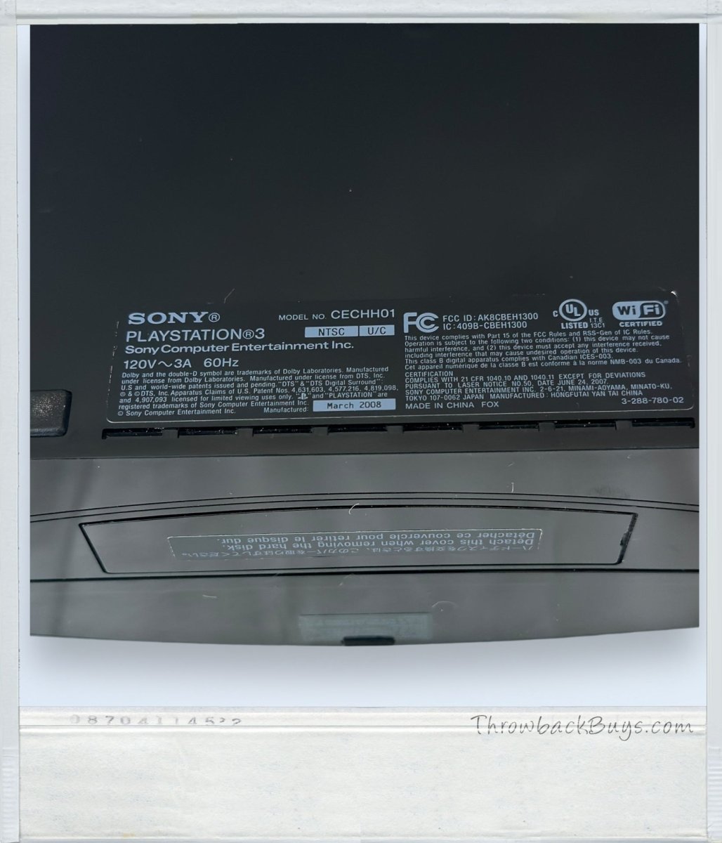 2008 Playstation 3 Console - Home Game Consoles - ThrowbackBuys - ThrowbackBuys