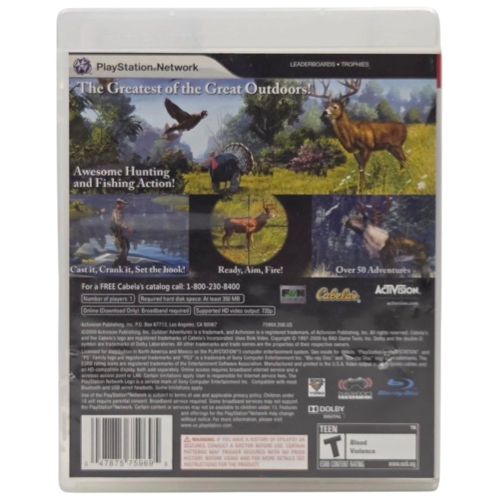 2009 - Sony Playstation 3 Cabela's Outdoor Adventures PS3 Game - Video Games - ThrowbackBuys - A N E 1 Stop Shop