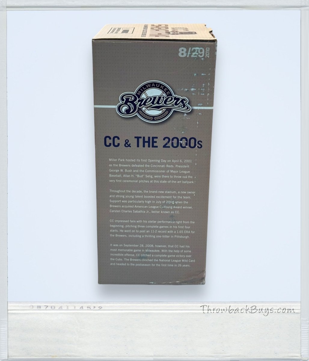 2010 - Milwaukee Brewers C.C. Sabathia Bobblehead - Collectible Toys - ThrowbackBuys - ThrowbackBuys