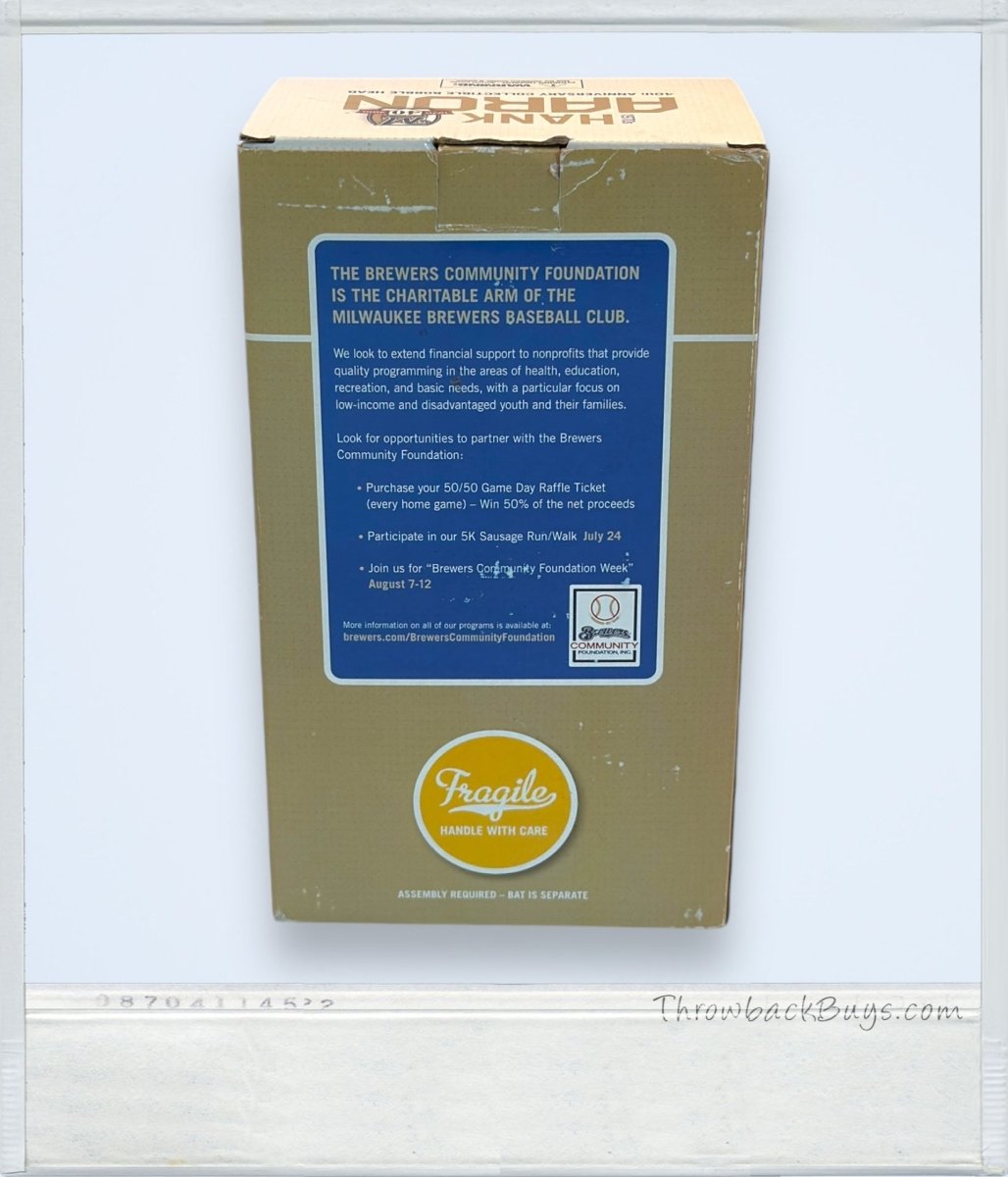 2010 - Milwaukee Brewers Hank Aaron Bobblehead (In Box) - Collectible Toys - ThrowbackBuys - ThrowbackBuys