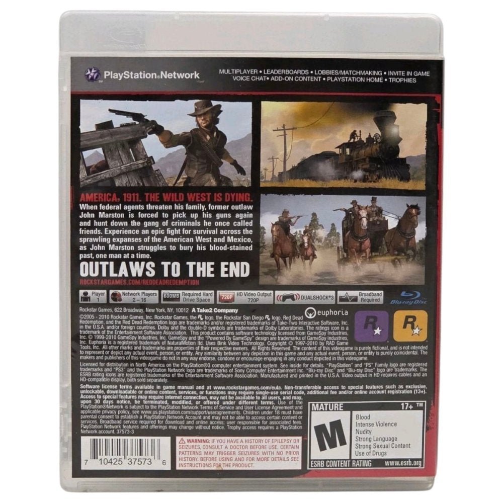 2010 – Sony PlayStation 3: Red Dead Redemption - Video Games - ThrowbackBuys - A N E 1 Stop Shop