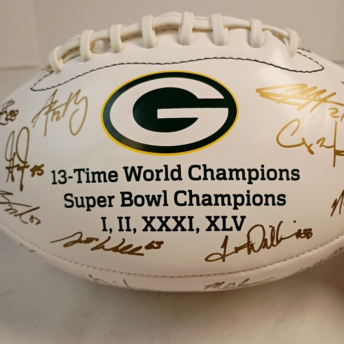 2011 - Green Bay Packers Commemorative Team Autographed Football - Pre - Printed - Sports Memorabilia - ThrowbackBuys - ResellerDoor