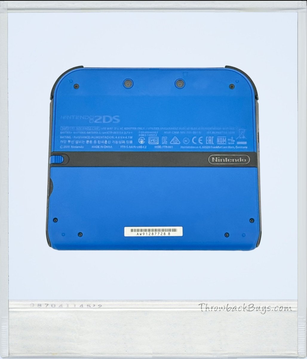 2011 - Nintendo 2DS Electric Blue w/4 Games + Carrying Case - Handheld Consoles - ThrowbackBuys - ThrowbackBuys