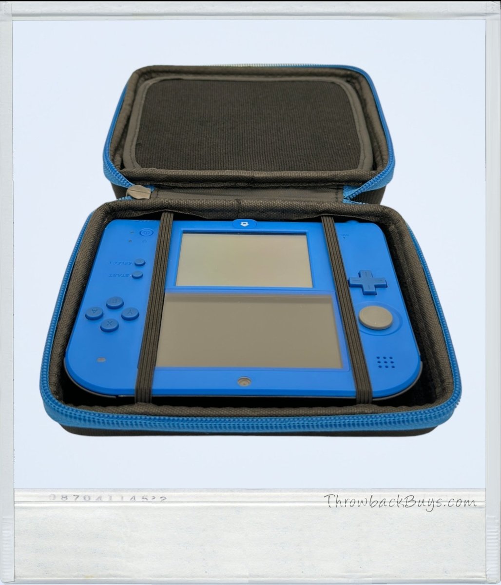 2011 - Nintendo 2DS Electric Blue w/4 Games + Carrying Case - Handheld Consoles - ThrowbackBuys - ThrowbackBuys