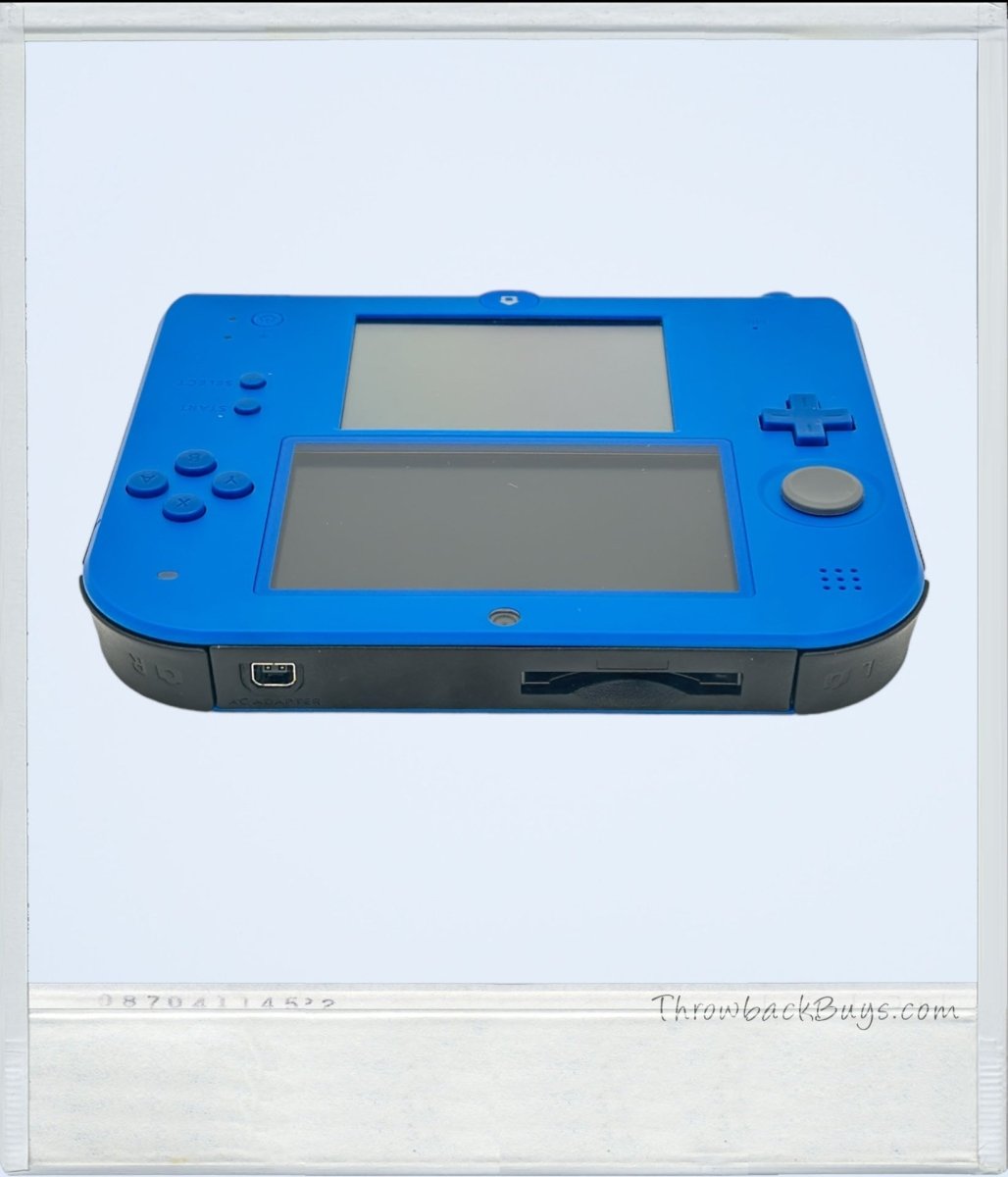 2011 - Nintendo 2DS Electric Blue w/4 Games + Carrying Case - Handheld Consoles - ThrowbackBuys - ThrowbackBuys
