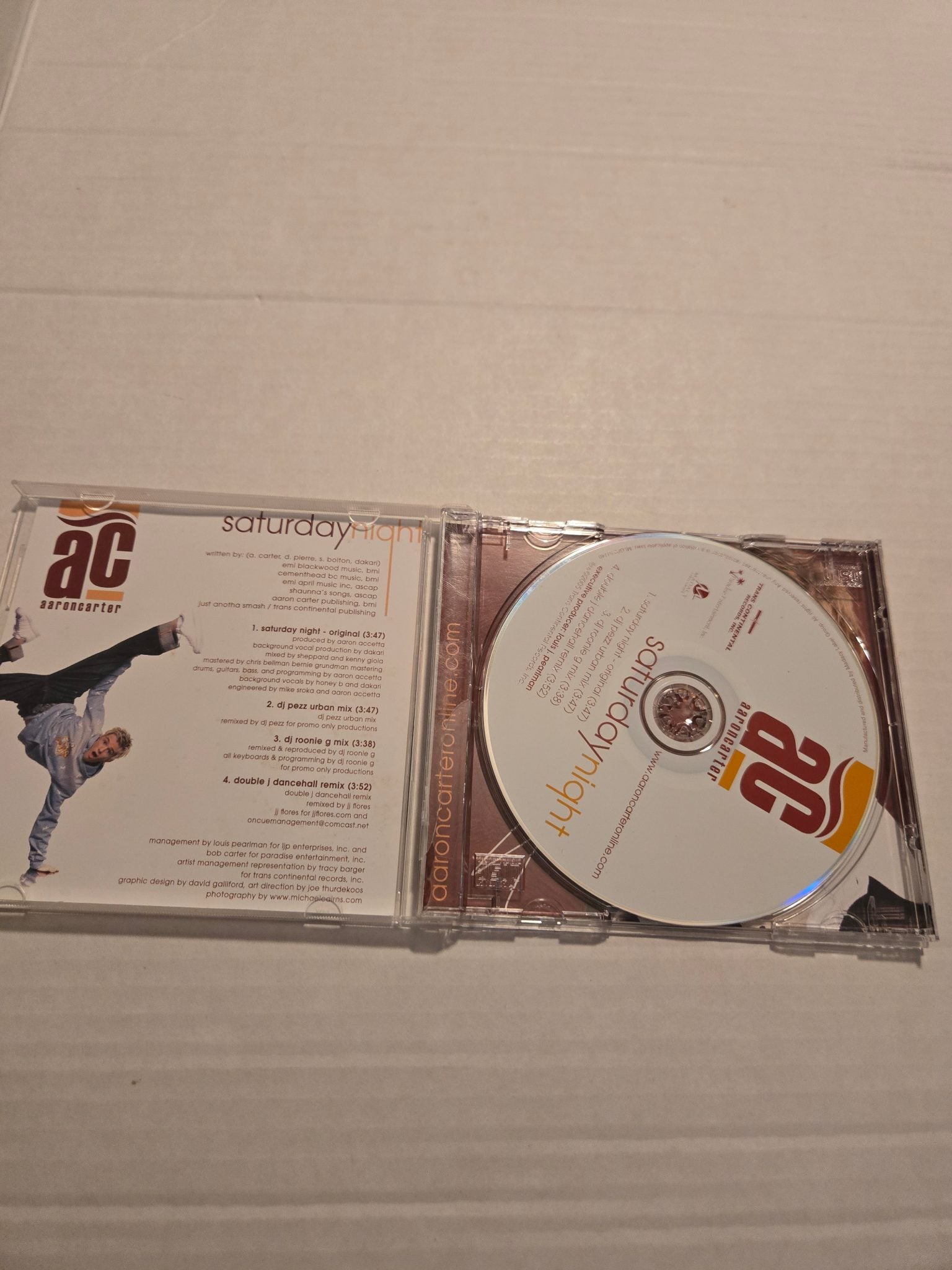 Aaron Carter Saturday Night CD Single