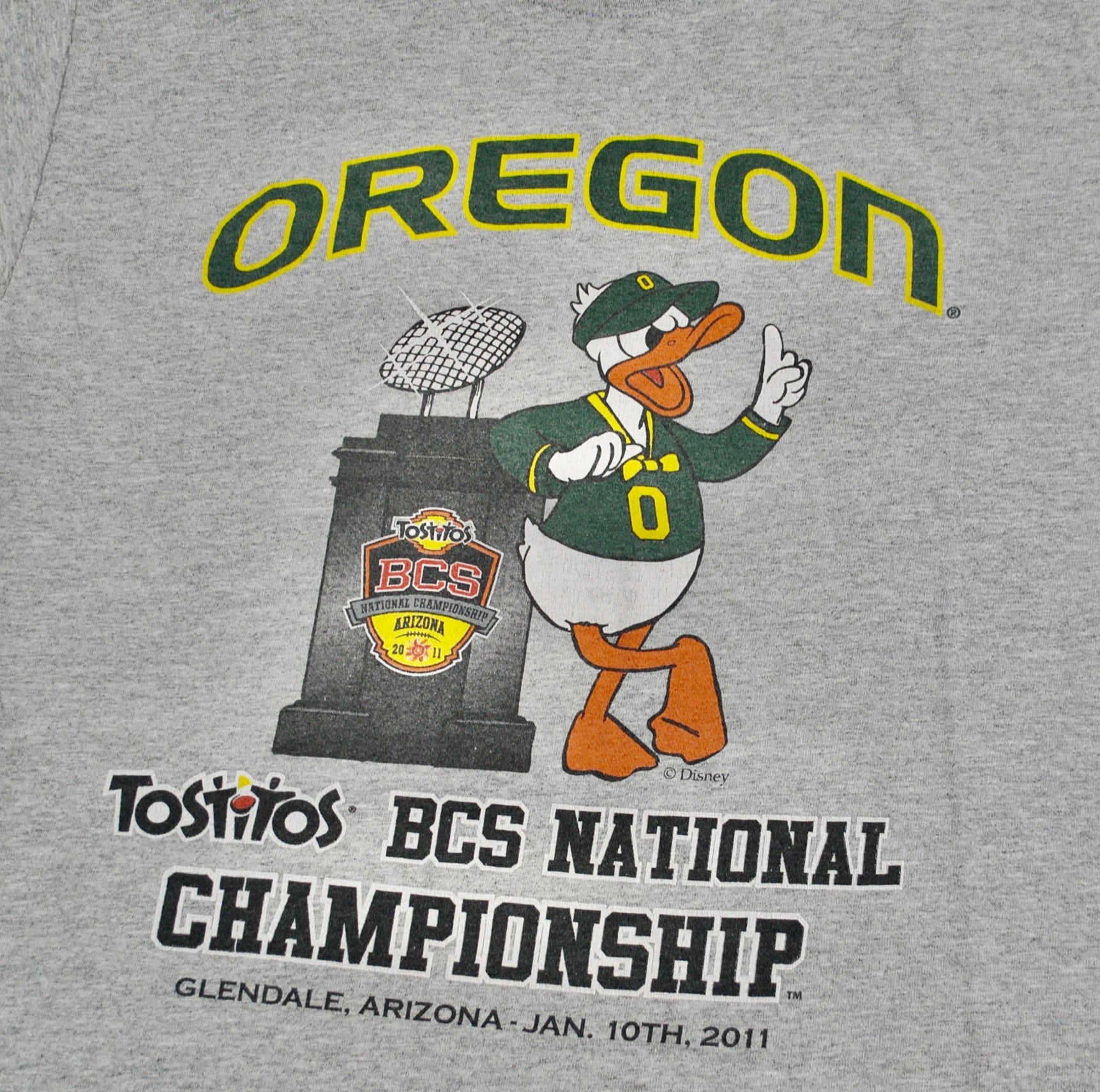 2000s - NCAA: Oregon Ducks BCS National Champions T-Shirt - Medium
