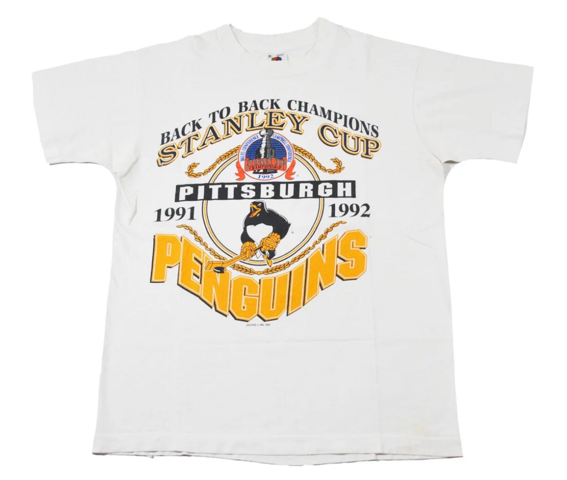 Vintage Pittsburgh Penguins 1992 Stanley Cup Shirt Size Medium
