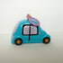 Pixel Chix Road Trippin' Blue Car Interactive Keychain 2005 WORKS Missing Hood