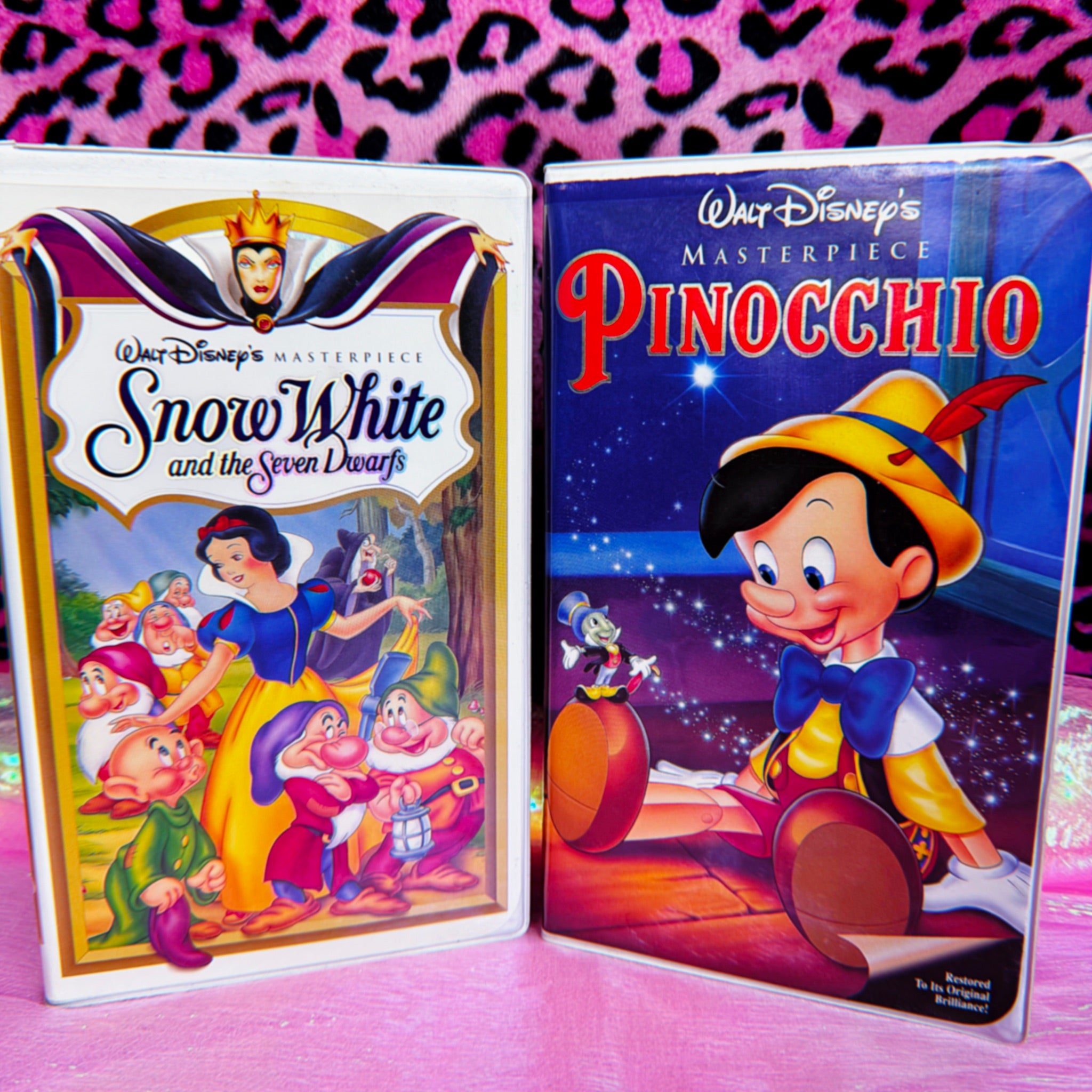 Vintage 90s Disney VHS Bundle: Snow White & Pinocchio