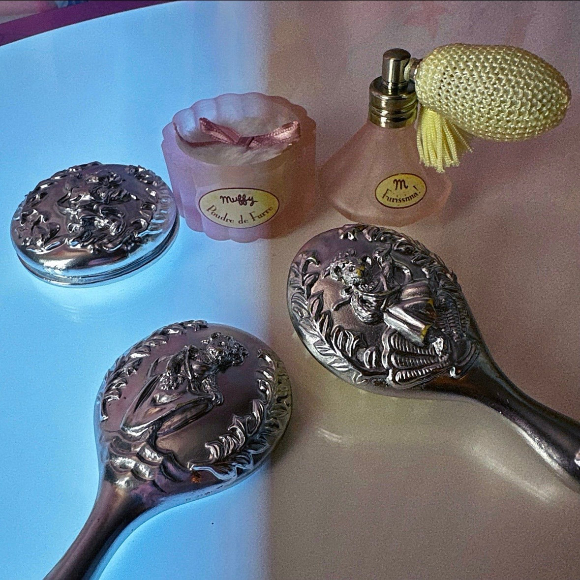 Vintage 90s Muffy VanderBear Vanity Set - doll accessories