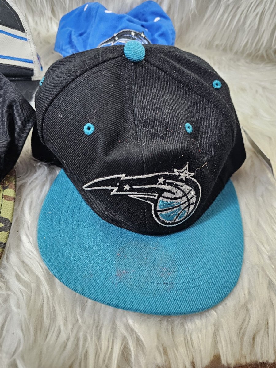 4 90s - 2000s Orlando Magic Classic 2 - Tone Black/Blue Snapback Hat NBA Basketball - Hats - ThrowbackBuys - The Thrifty Gypsyy Shop