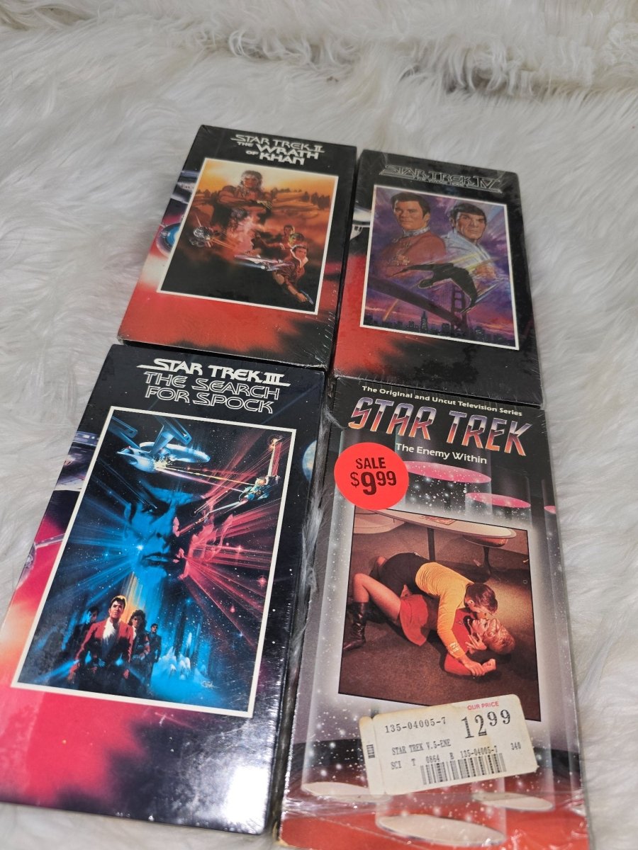 4 Vintage NOS Star Trek II, III, IV VHS tape factory sealed Paramount - Portable Video - ThrowbackBuys - The Thrifty Gypsyy Shop