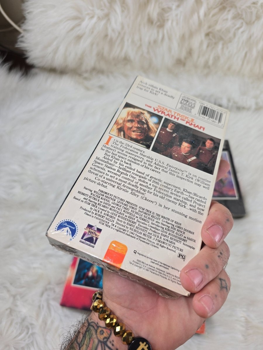 4 Vintage NOS Star Trek II, III, IV VHS tape factory sealed Paramount - Portable Video - ThrowbackBuys - The Thrifty Gypsyy Shop