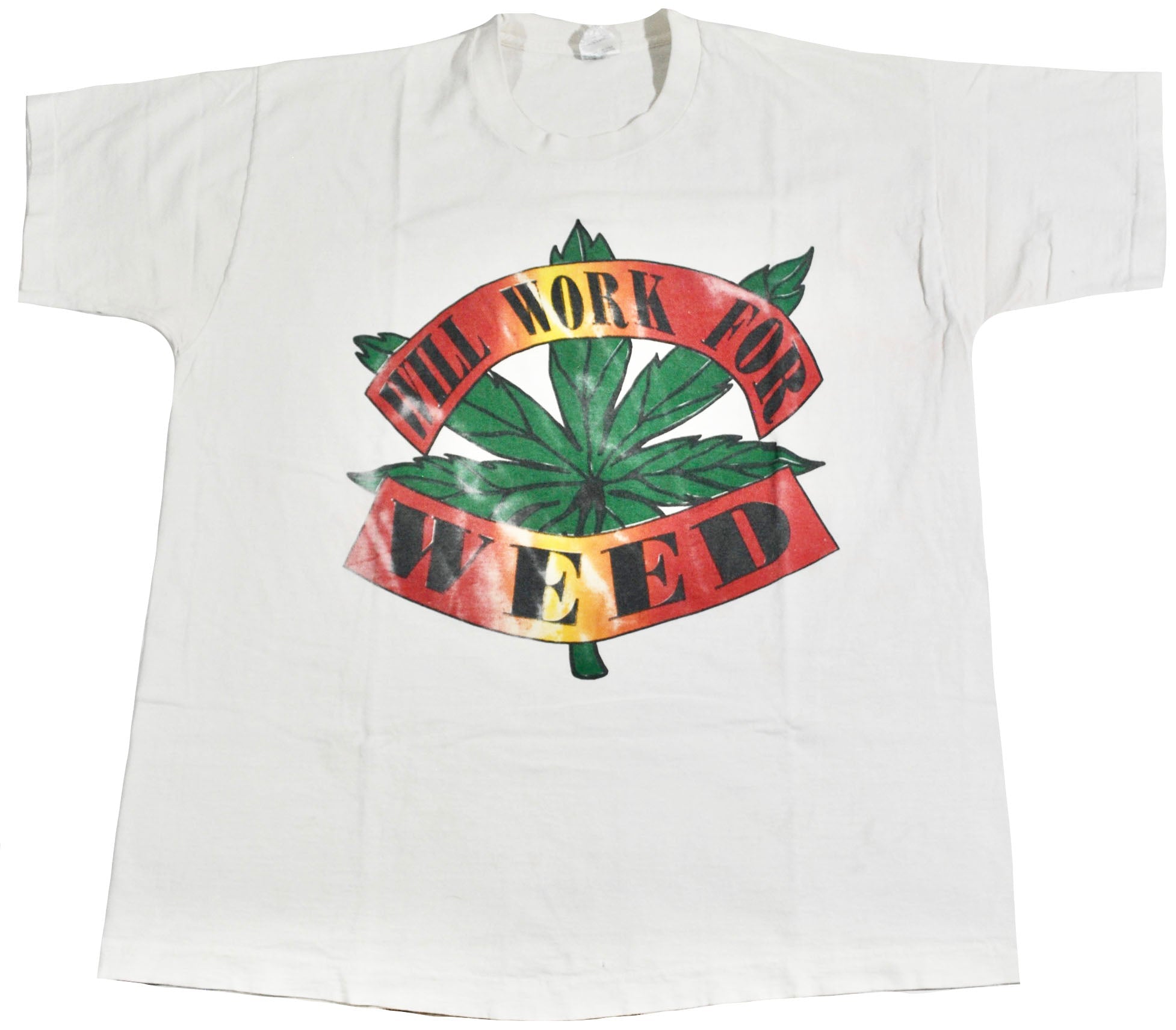 1995 - Grateful Dead: Will Work For Weed Chicago Final Show Shirt - Unisex XL
