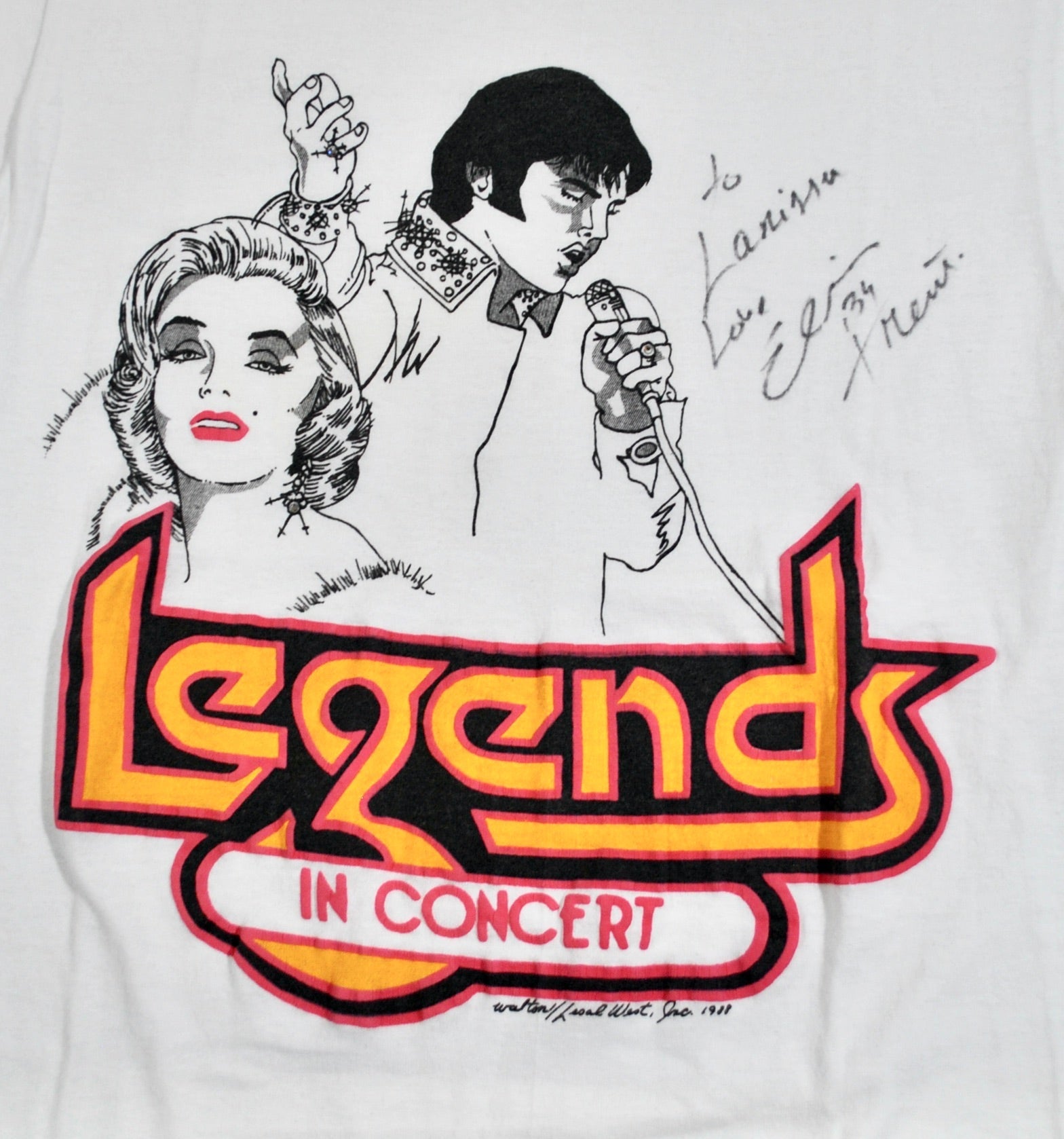 1988 - Legends In Concert: Elvis Tour Shirt - Small