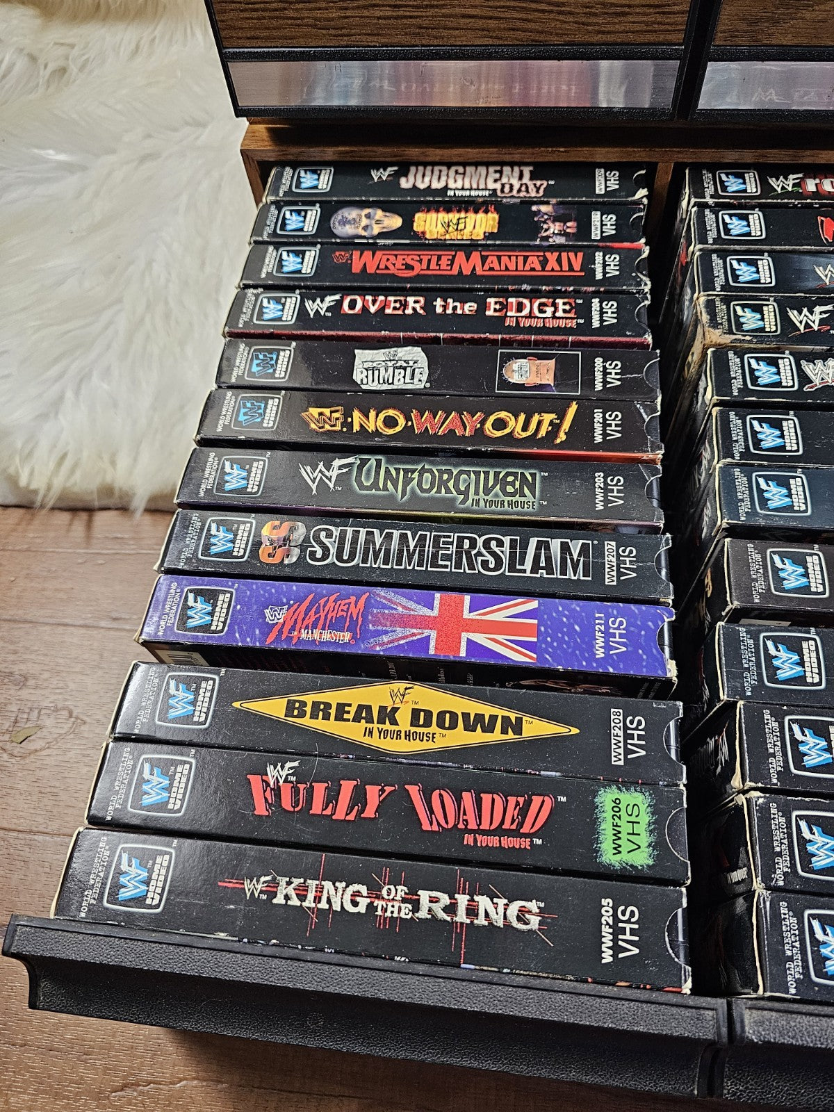 Vintage - 110 Wrestling WCW/WWF Vintage VHS Tapes, The Rock& Stone Cold - RARE