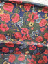 Vintage Unbranded Jewelry Trinket Box Floral Cotton Fabric