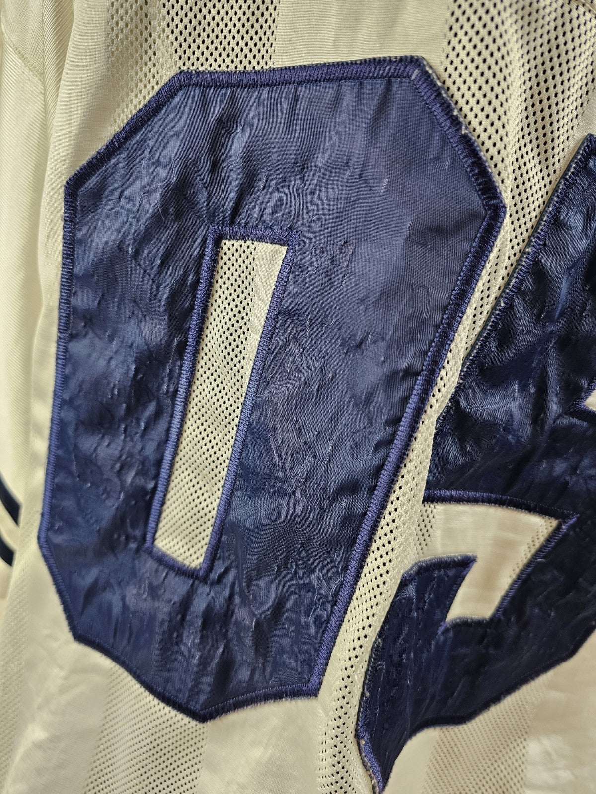 1990s - FUBU Allstar 05 White/Blue Mesh Football Jersey - RARE