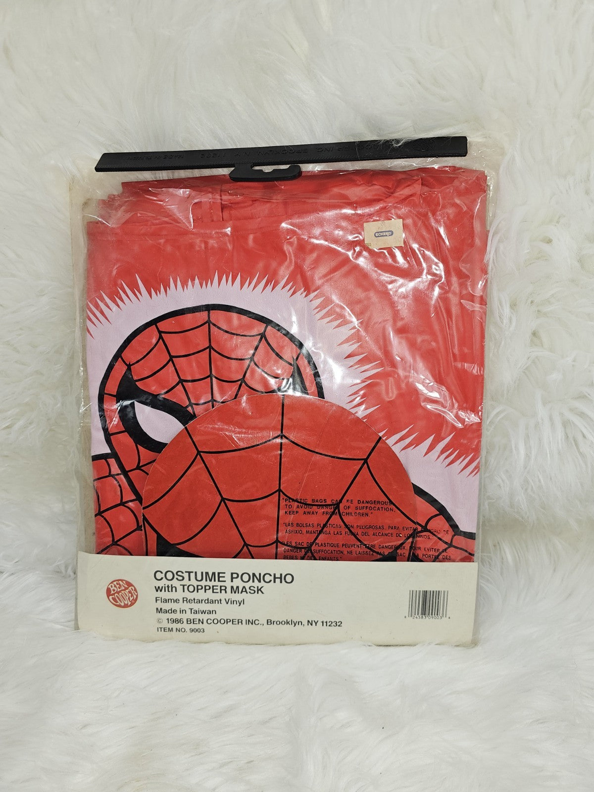 1986 - Ben Cooper Spider-Man Costume & Mask Halloween Marvel Super Hero