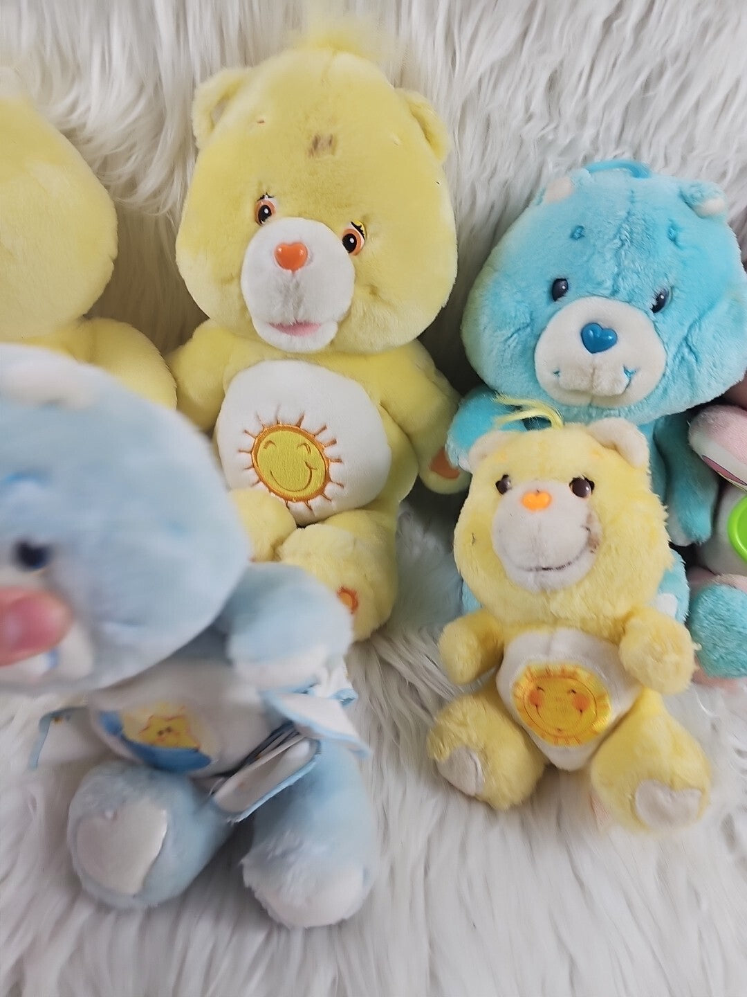 Vintage - 6 Care Bear Lot Stuffed Plush Bears
