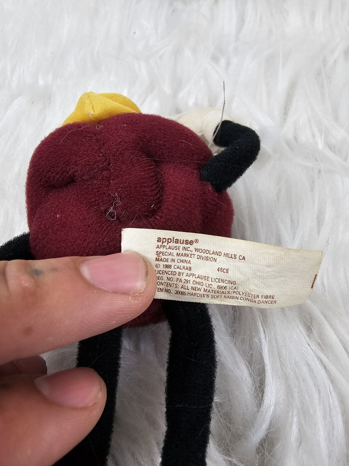 1988 - California Raisins Bundle:  Velvet Posable Figure Purple 6in Dolls