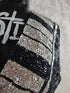 Vintage Match Ups by Natco Medium Sequin Black And White Vest - Psychedelic