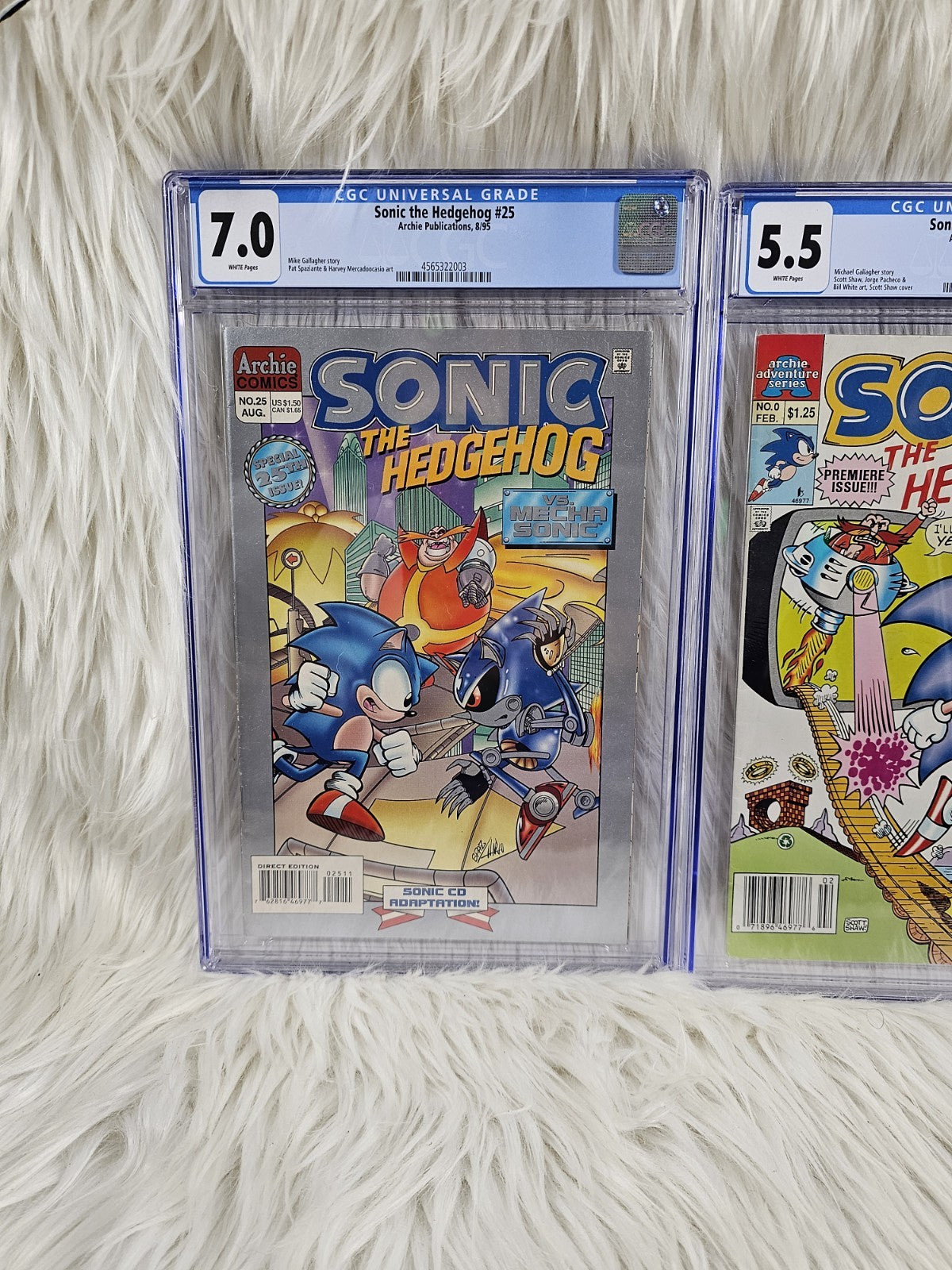 1993 - Archie Comics: Sonic the Hedgehog 0, 1, and 25 CGC Grading