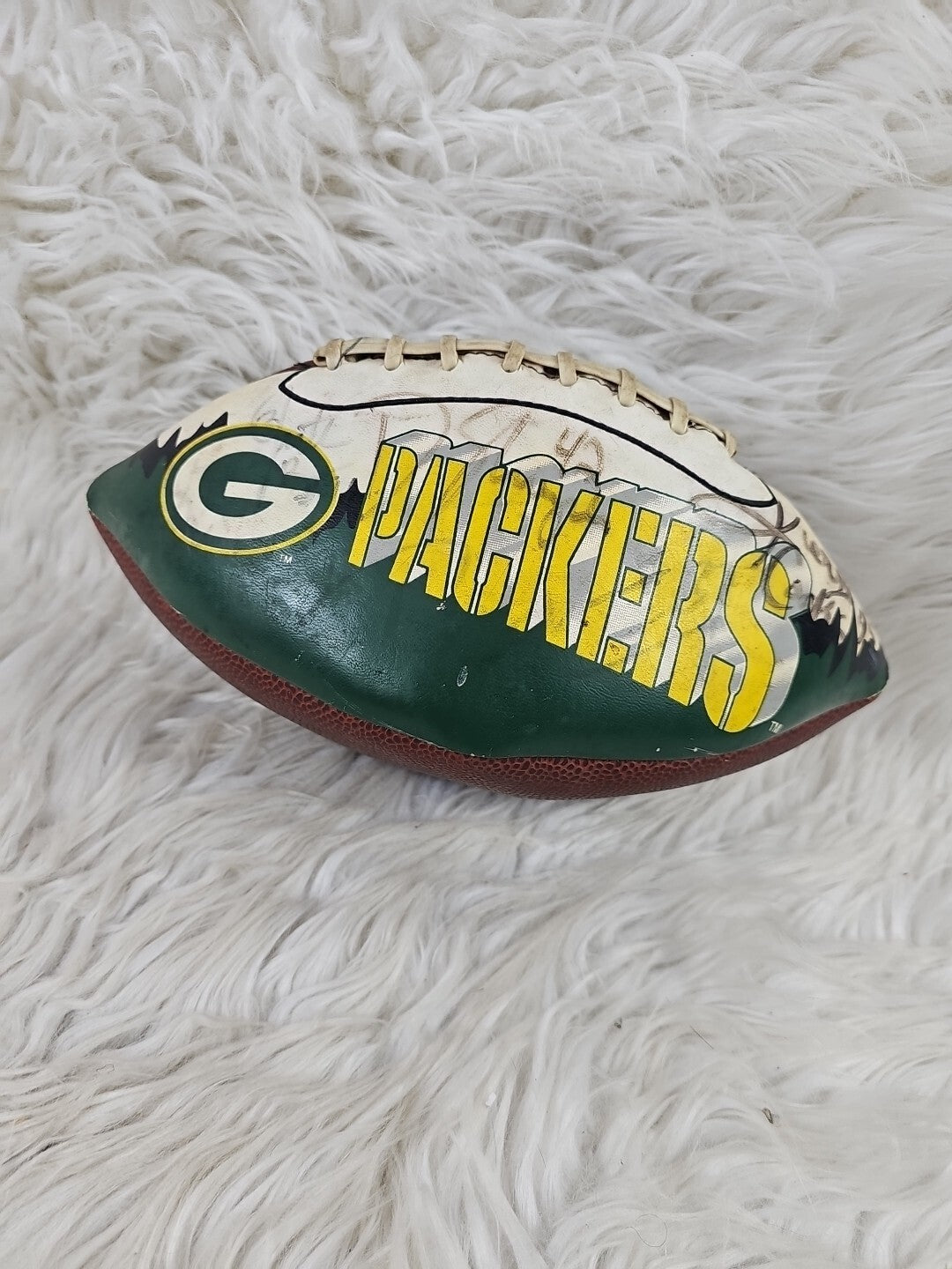 Green Bay Franklin Grip Rite PACKERS Signed Ball FOOTBALL NFL Autograph Official
