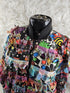 1990s - Paula Sweet Muslin Mink Floral Jacket Size Medium
