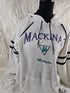 1990s - Streetwear Mens XL Distressed Spell Out Mackinac Michigan Hoodie USA
