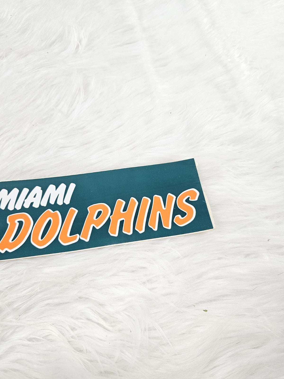1990 - 12in Miami Dolphins NFL Football Bumper Sticker Decal Team NFL