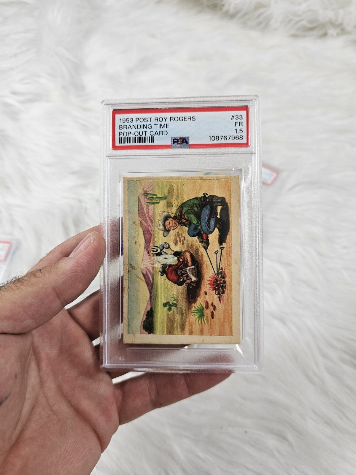 4 Vintage (PSA 1.5-5) Graded Glossy Gum Cards featuring ROY ROGERS Pop Out Cards