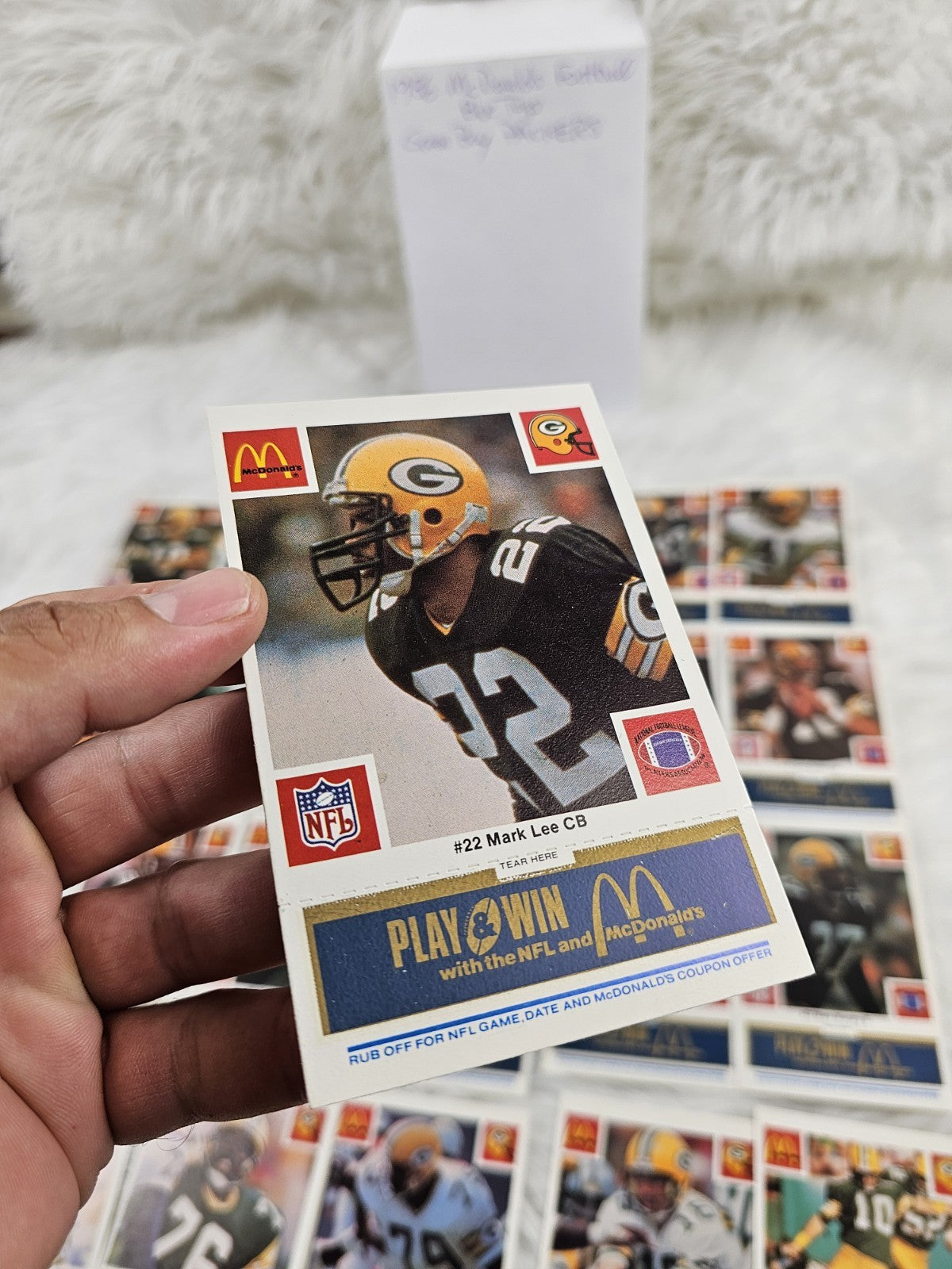 1986 - McDonald's Cards NFL Green Bay Packers Set (24) Blue Tab Unscratched MINT