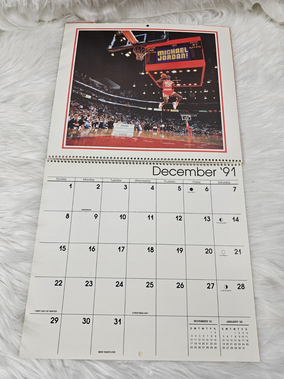 1991 - Michael Jordan Calendar - Reuse in 2030 & 2041